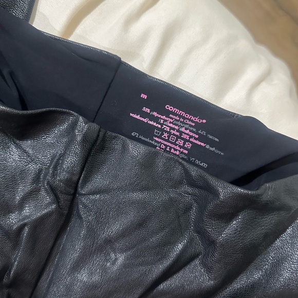 Commando Black Faux Leather leggings - Picture 3 of 3